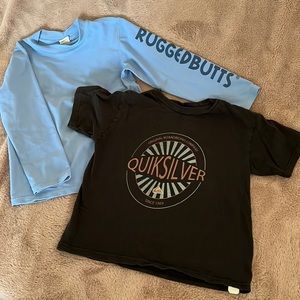 Ruggedbutts Swim shirt & Quicksilver Tee